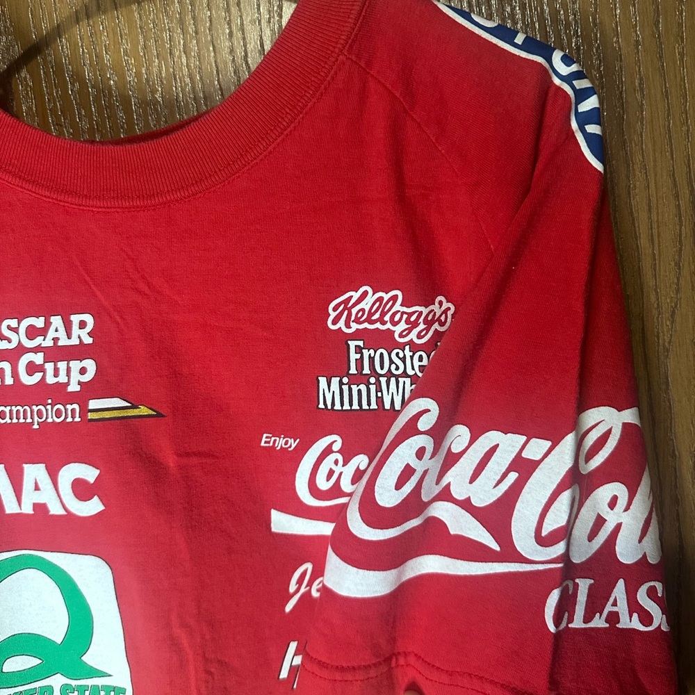 Men’s Vintage 1998 NASCAR Jeff Gordon Dupont T-Shirt Chase Racewear Rainbow XL - Picture 3 of 10